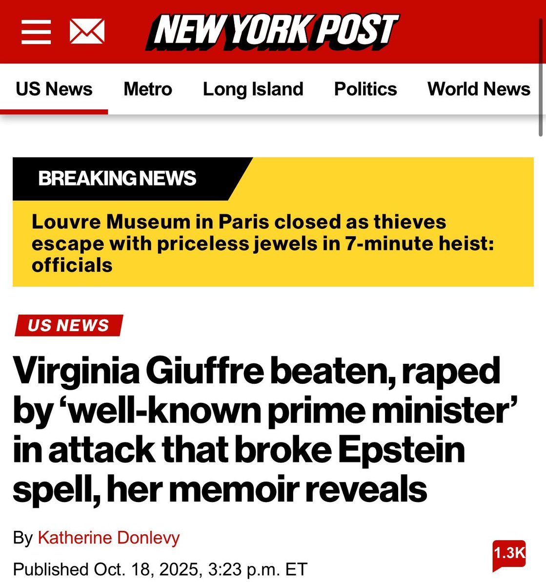 Wait. So you are telling me Ehud Barak, the former Israeli Prime Minister and most decorated IDF soldier ever, raped and beat a fifteen-year-old girl? Shouldn't this be a somewhat bigger story?