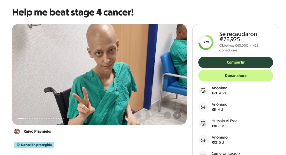 Hace unas semanas subí un video donde dije que todo el dinero recaudado por las visitas del video seria donado para el chico que tiene cancer en etapa 4.

Esta es la cantidad que llevamos, recaudada.

Si gustan apoyar a que la cifra suba les dejo el video: youtu.be/v9GjZWEqA20?si…