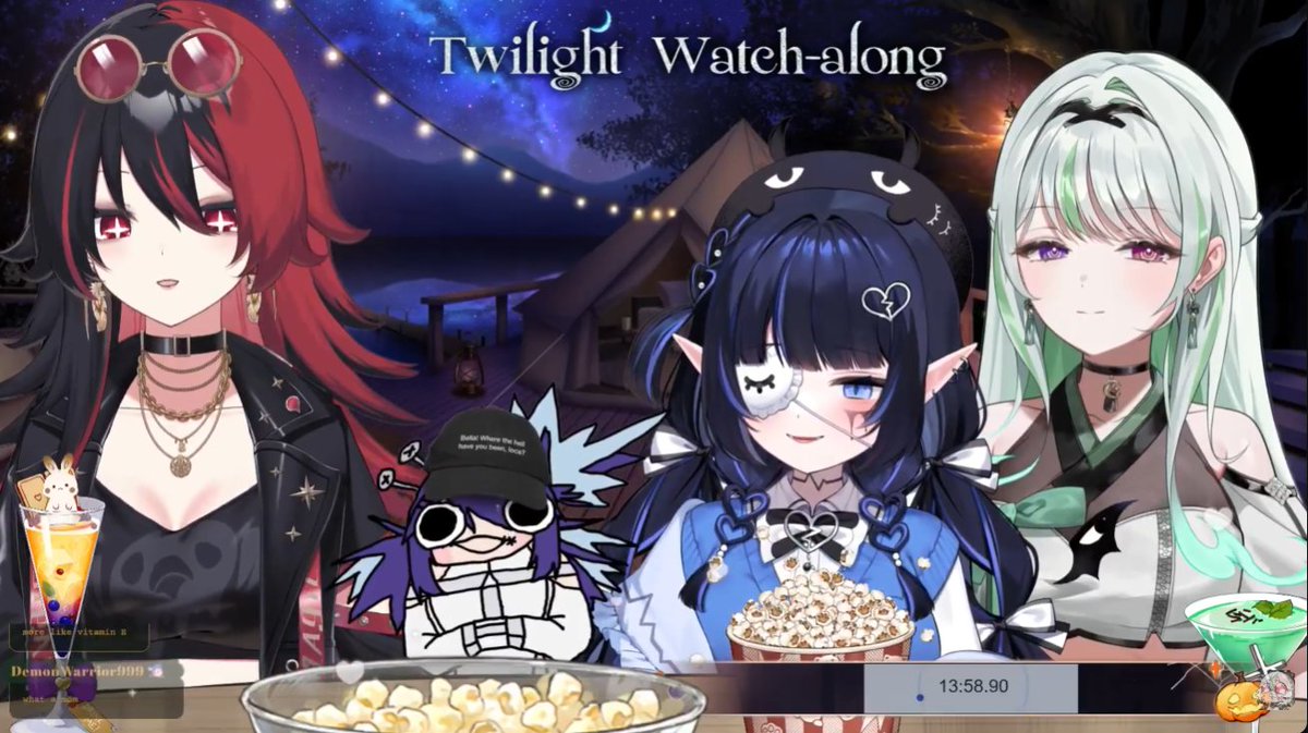 Weapon_HunterX's tweet image. Thanks for the fun watchalong girls. Man, that movie had SO much wrong going on in it lol. But watching it with you and the girls made it better 애기야 💚. Though sooner we put the tent outta our minds the better 
#AlivenHaunting #NOVAeREPORT #LiveDreaming #YumiGoneLive