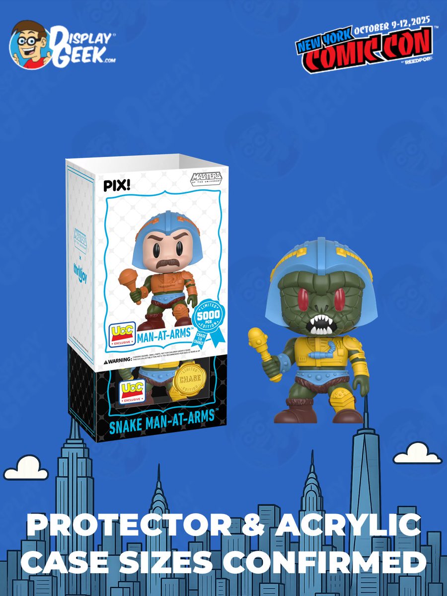 DisplayGeek's tweet image. #NYCC Exclusive protector size confirmed and available now: ToyTemple Exclusive Thrilljoy PIX (In 0.60mm Protector OR 3mm Custom Acrylic Case!) 
#DisplayGeek #Thrilljoy #ThrilljoyPIX #ThrilljoyCollectibles #NYCC2025 #NewYorkComicCon #ComicCon