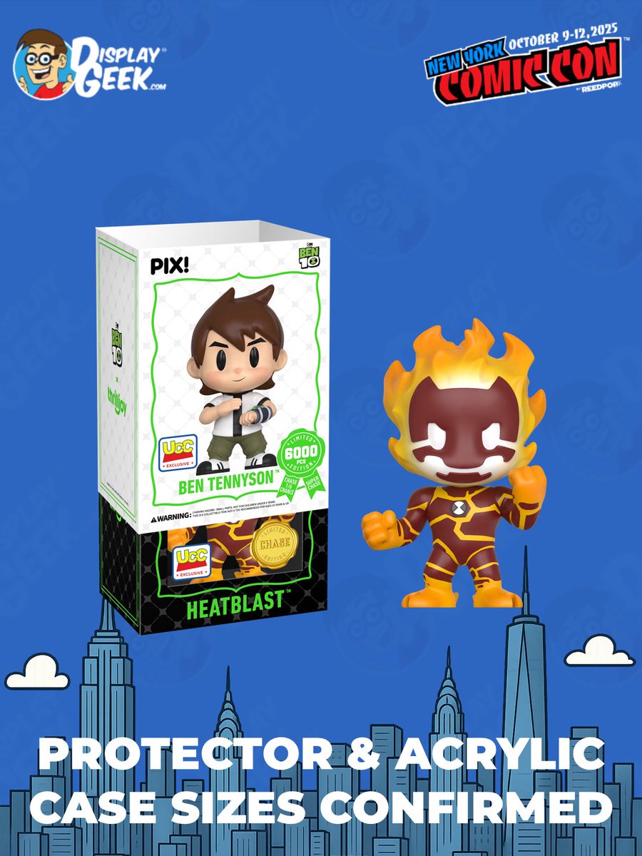 DisplayGeek's tweet image. #NYCC Exclusive protector size confirmed and available now: ToyTemple Exclusive Thrilljoy PIX (In 0.60mm Protector OR 3mm Custom Acrylic Case!) 
#DisplayGeek #Thrilljoy #ThrilljoyPIX #ThrilljoyCollectibles #NYCC2025 #NewYorkComicCon #ComicCon
