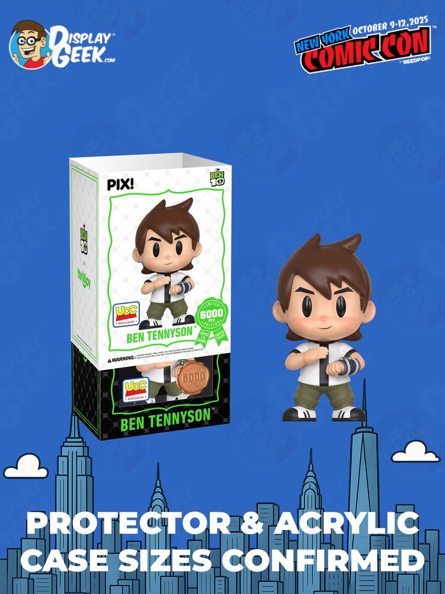 DisplayGeek's tweet image. #NYCC Exclusive protector size confirmed and available now: ToyTemple Exclusive Thrilljoy PIX (In 0.60mm Protector OR 3mm Custom Acrylic Case!) 
#DisplayGeek #Thrilljoy #ThrilljoyPIX #ThrilljoyCollectibles #NYCC2025 #NewYorkComicCon #ComicCon