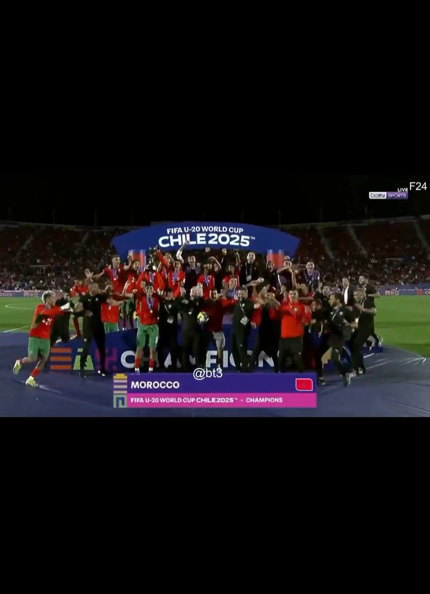 ألف مبروك لمنتخب المغرب الفوز ببطولة كأس العالم للشباب 
انجاز تاريخي ... ألف مبروك لكل الشعب المغربي
ديما مغرب 🇲🇦🇲🇦🇲🇦🇲🇦
#المغرب