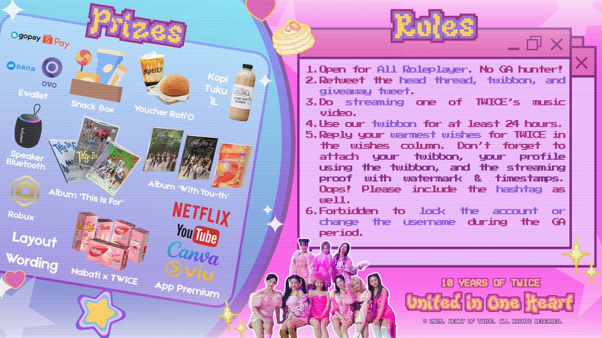 ᅠ
🃏 𝗟𝗲𝗏𝗲𝗹 𝟭𝟬 𝘂𝗻𝗹𝗼𝗰𝗸𝗲𝗱ⵑ It’s giveaway time! 🎟️ Collect your ticket and role the dice, as only true winners can get the unlockable 𝗽𝗿𝗶𝘇𝗲𝘀! 🕹🏁 Don’t miss your chance to power up, grab the reward now and enjoy your valuable treasure! ⋆˚꩜.ᐟ 
ᅠ