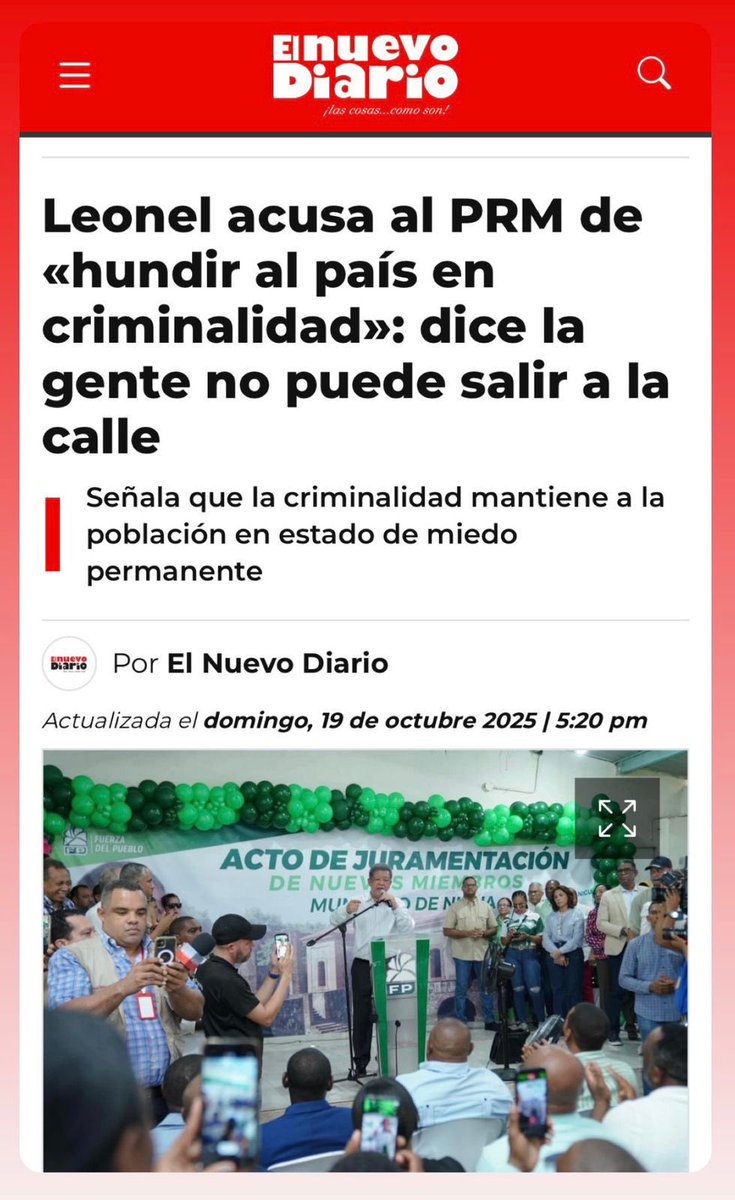 Clemente Morillo U (@clementemorillo) on Twitter photo En la <a href="/FPcomunica/">@Fuerza del Pueblo (FP)</a> seguimos trabajando para sacar este desgobierno del Palacio Nacional en el 2028, que como dice el Dr. <a href="/LeonelFernandez/">Leonel Fernández</a> ha hundido al País en caos, la miseria, la inseguridad y la criminalidad.
Leonel no lo dijo, pero hay que sumar, la corrupción , ineptitud , En la <a href="/FPcomunica/">@Fuerza del Pueblo (FP)</a> seguimos trabajando para sacar este desgobierno del Palacio Nacional en el 2028, que como dice el Dr. <a href="/LeonelFernandez/">Leonel Fernández</a> ha hundido al País en caos, la miseria, la inseguridad y la criminalidad.
Leonel no lo dijo, pero hay que sumar, la corrupción , ineptitud ,