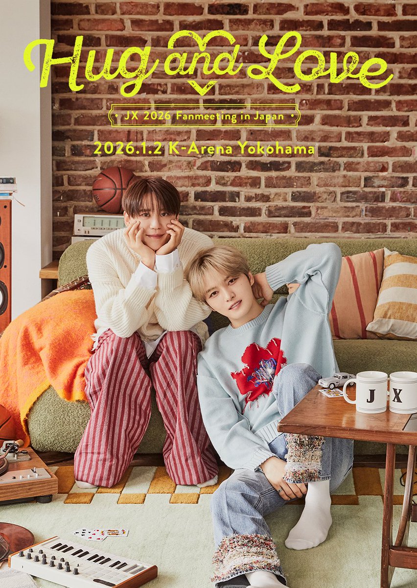 #JX 2026 JAPAN FANMEETING 'Hug &amp; Love'

MAIN POSTER
RELEASE !

🌐 2026.01.02 (FRI) 13:00 / 19:00 (2 Shows)
📍K-Arena Yokohama, Japan

#JX_HugandLove #제이엑스 #김재중 #김준수
#jaejoong #XIA #Kimjaejoong #KimJunsu
#ジェジュン #ジュンス #金俊秀 #金在中