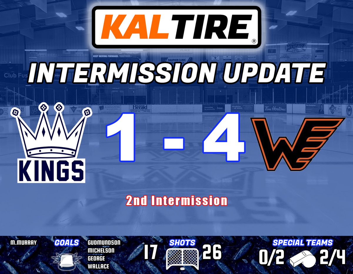 Kings will look to mount a comeback in the final frame. 

#MJHL #ForTheCrown 👑