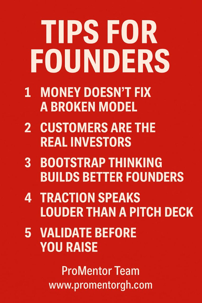 thepromentor_'s tweet image. You don’t need money — you need more customers.
Here’s why 👇

1️⃣ More customers bring recurring cash flow.
2️⃣ Investors follow traction, not ideas.
3️⃣ A strong customer base creates your capital.
4️⃣ Focus on building trust, not chasing funding.

#ProMentor #EntrepreneurMindset