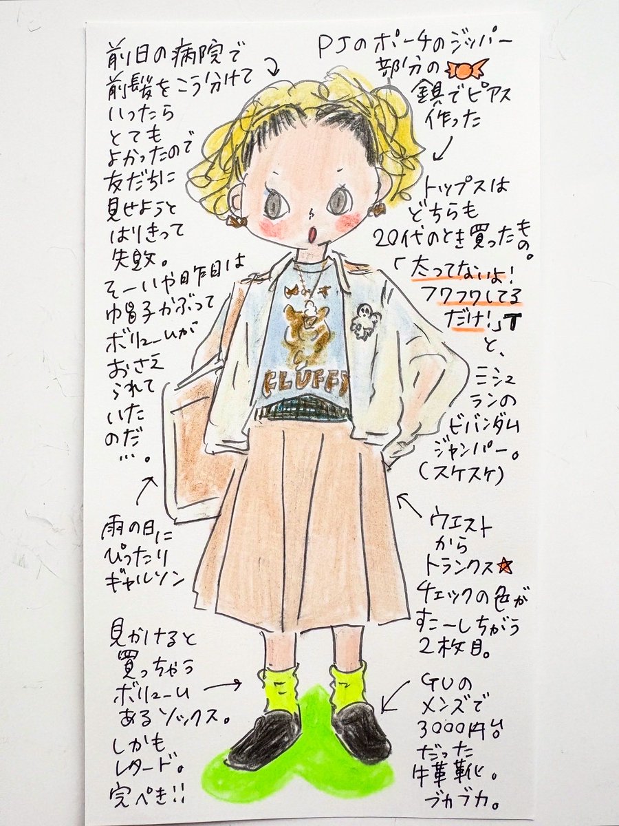 outauni's tweet image. 🍒「Cherry Coke mini」(76)🍒

10月頭、雨の渋谷に行ったときの格好。

・ミシュランアウター/ vintage
・太ってないよT / vintage
・トランクス/ クリエイト薬局
・スカート/ MARNI, vintage
・バッグ/ コムデギャルソン, gift🧡
・革靴/ GU

#cherrycoke #チェリーコーク #outauni #おおたうに