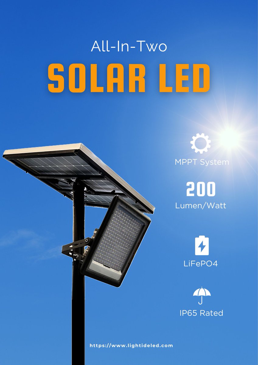 Ready to upgrade your outdoor lighting with a reliable, powerful, and truly green solution?

Click here to order your All-in-Two Solar LED Flood Lights and start saving on energy bills tonight! lightideled.com/product/solar-…