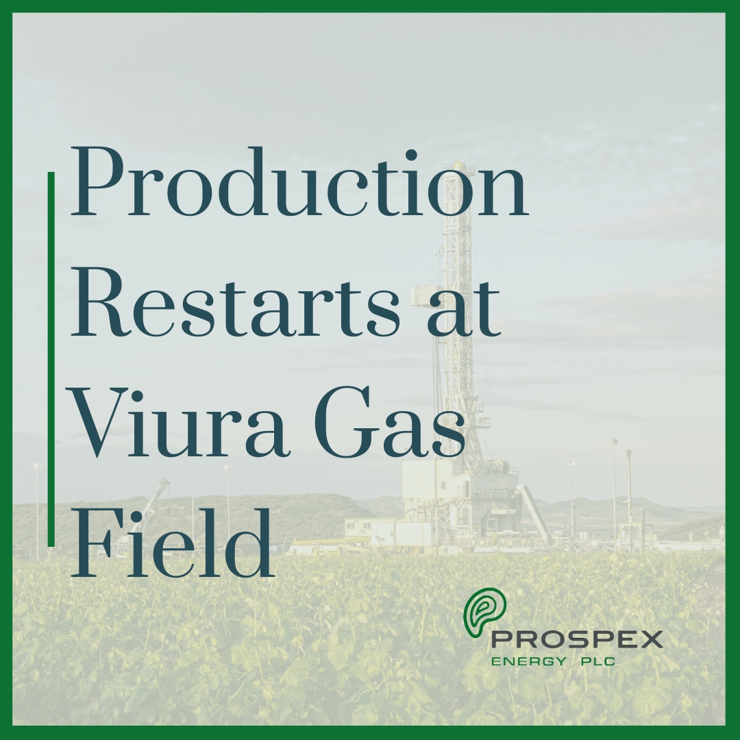 Gas production has resumed at the Viura 1B well, reaching 120,000 m³/day and ramping up towards 180,000 m³/day.

“A welcome return to cashflow,” says CEO Mark Routh.