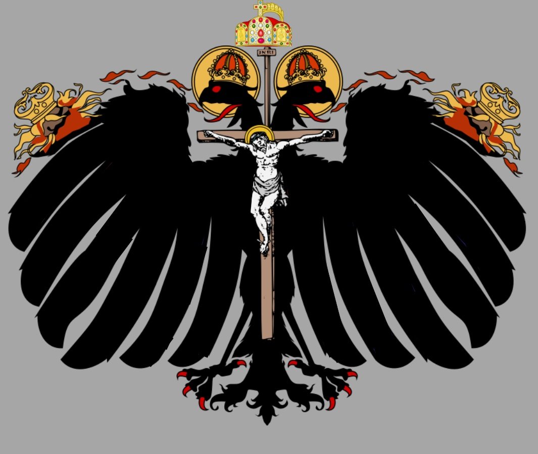 【統一ドラグマ帝国】2025/10/19。
同日の条約締結・競売買収により、オオツツキ人民共和国連邦・大四方連邦とともに我が帝国は、諸国連合体「神聖ローマ帝国」の再建・主権領域継承を発表した。