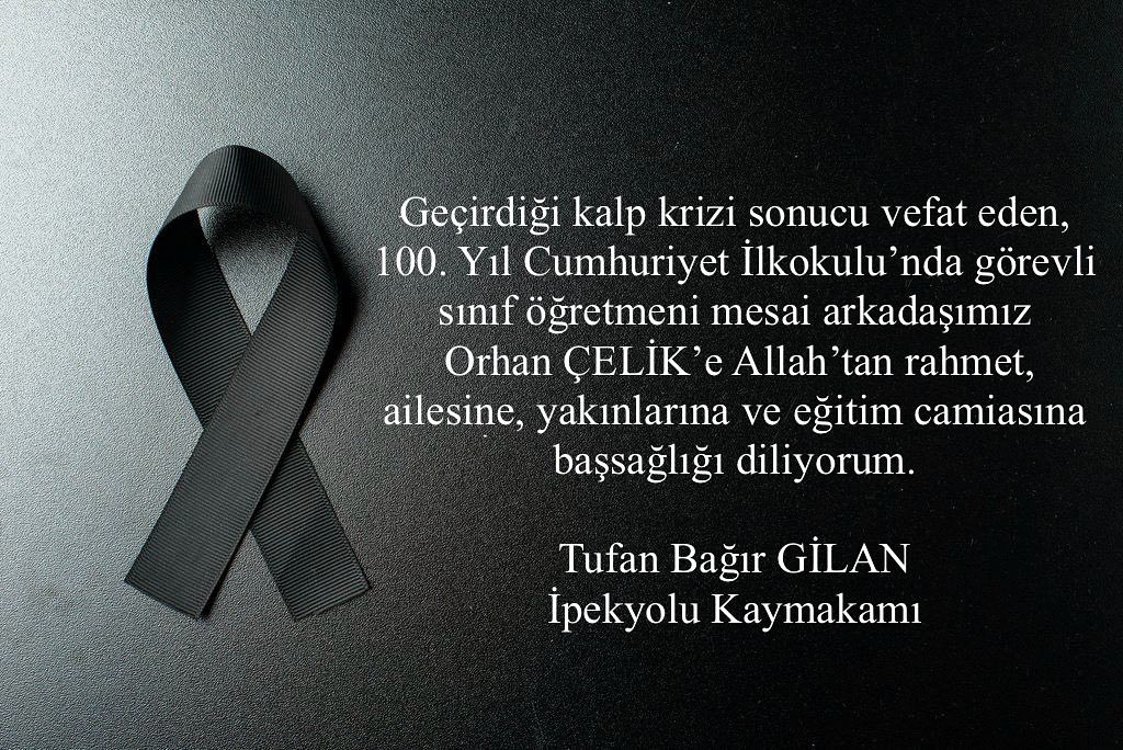 Taziye Mesajı;

<a href="/tufangilan/">Tufan Bağır GİLAN</a>