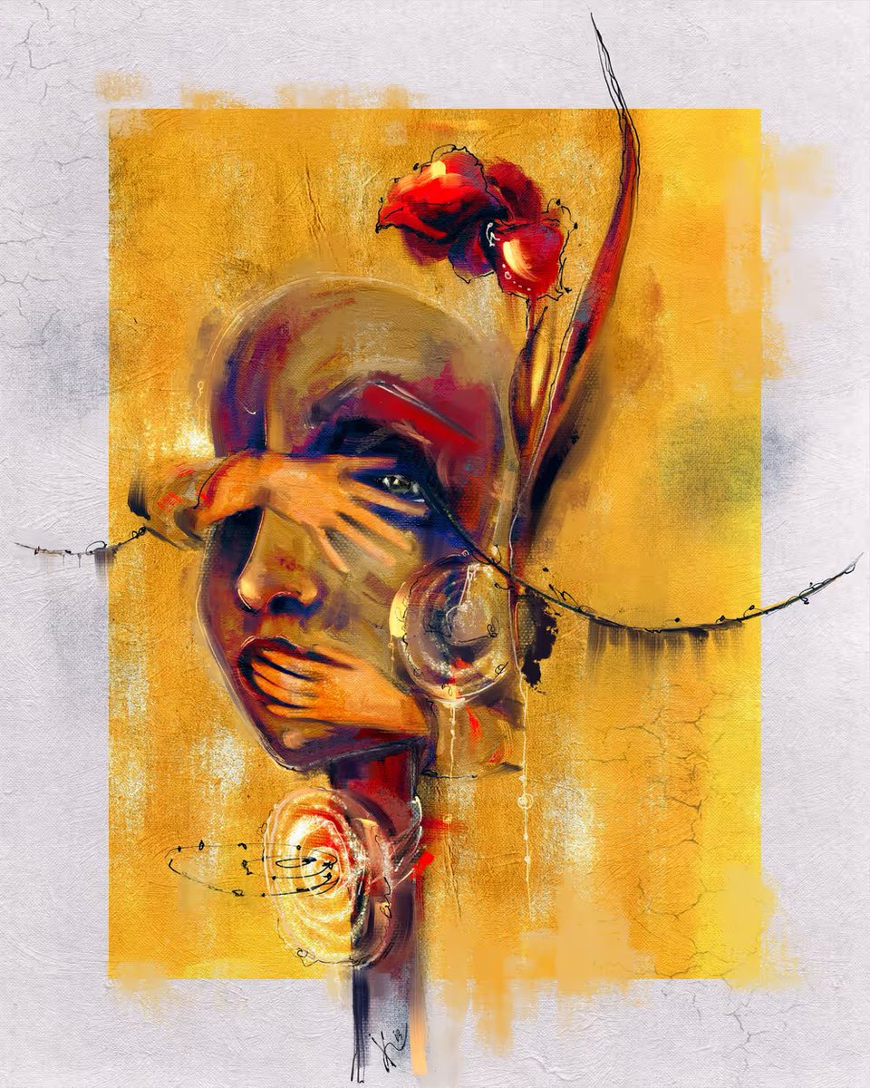 King_PRomulus's tweet image. Probably Rust Red
Artist: @kis_iri
The color of pain that protects.
Rusted hands cover what shouldn’t be seen - not to silence, but to shield.
#art #artist