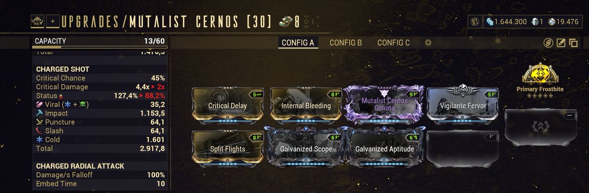 Morning_Flare's tweet photo. @ibumuc Alright sure! Can you tell me why I'm losing 1600 total damage by adding a mod? https://t.co/Nw7zQczsMf