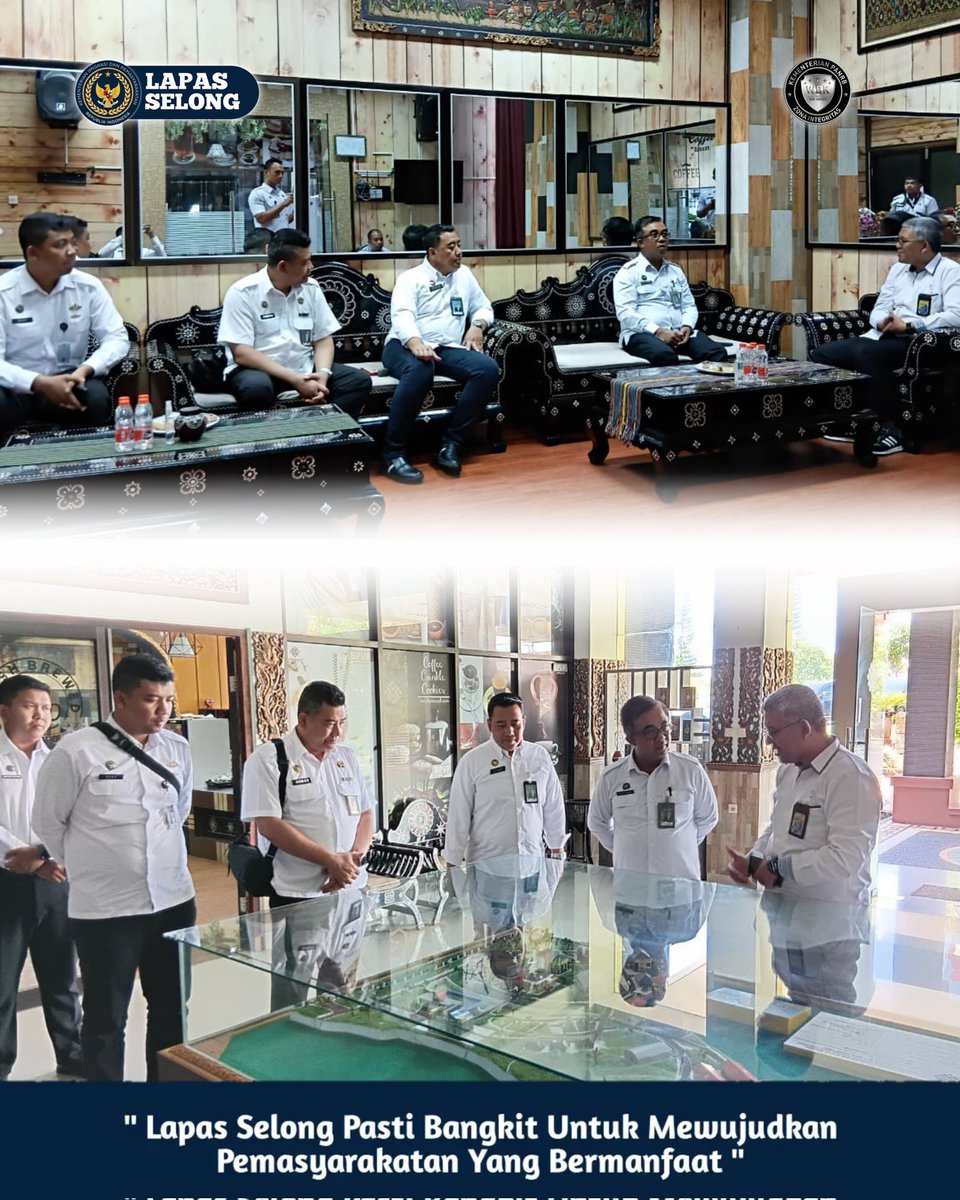 Kalapas Selong Dampingi Kakanwil Bahas Kolaborasi Vokasi dan Sertifikasi WBP Bersama BPVP Lombok Timur