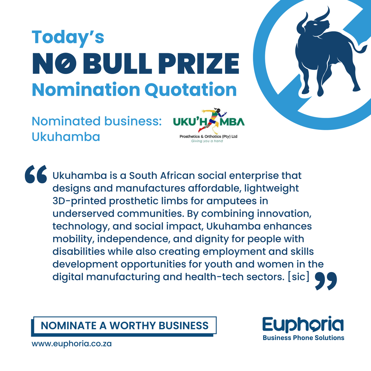 Spotlight on service that speaks for itself.

Every few days, we’ll share a No Bull Prize nomination — because when people say great things about great businesses, it deserves to be heard.