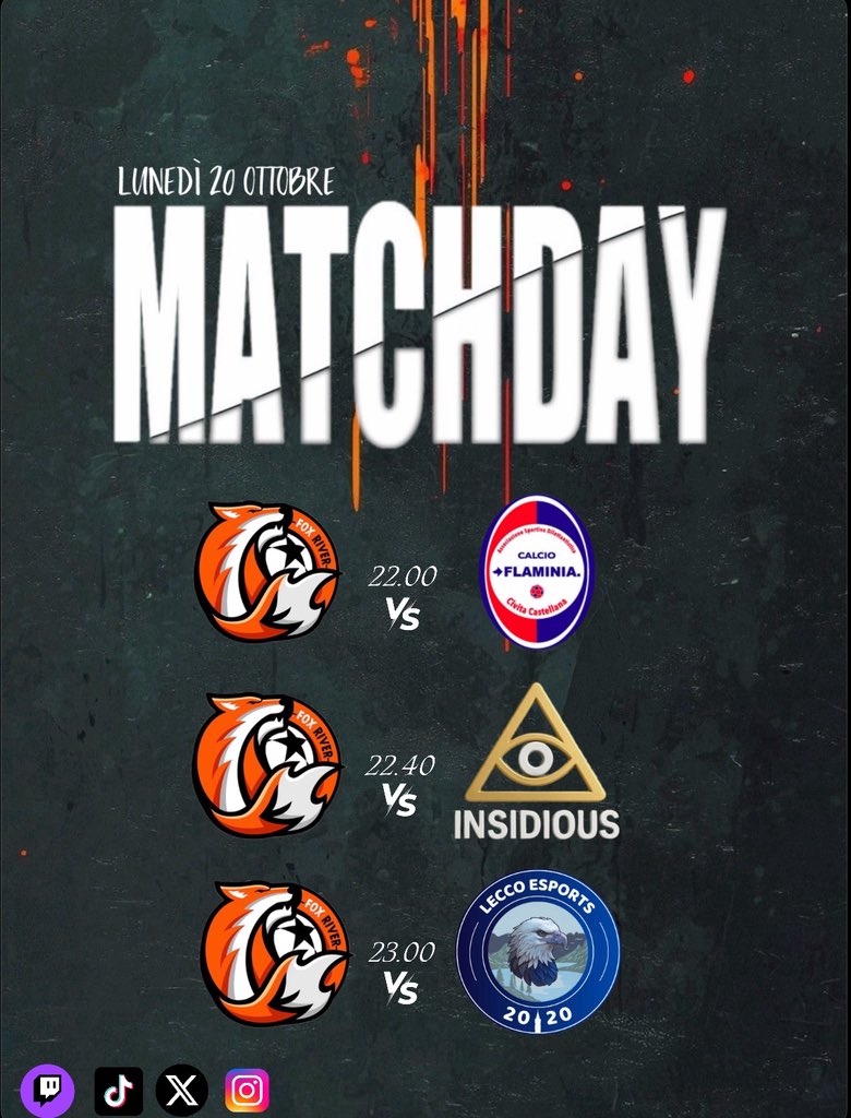 🏆 | <a href="/FVPA_net/">FVPA.net 🇮🇹</a> 
🆚 | <a href="/FlaminiaEsports/">Flaminia Esports</a> 

🏆 | <a href="/VPGItaly/">Virtual Pro Gaming Italy 🇮🇹</a> 
🆚 | #Insidious 

🏆 | <a href="/VPLItaly/">VPL Italy 🇮🇹</a> 
🆚 | <a href="/Lecco_eSports/">Lecco eSports</a>