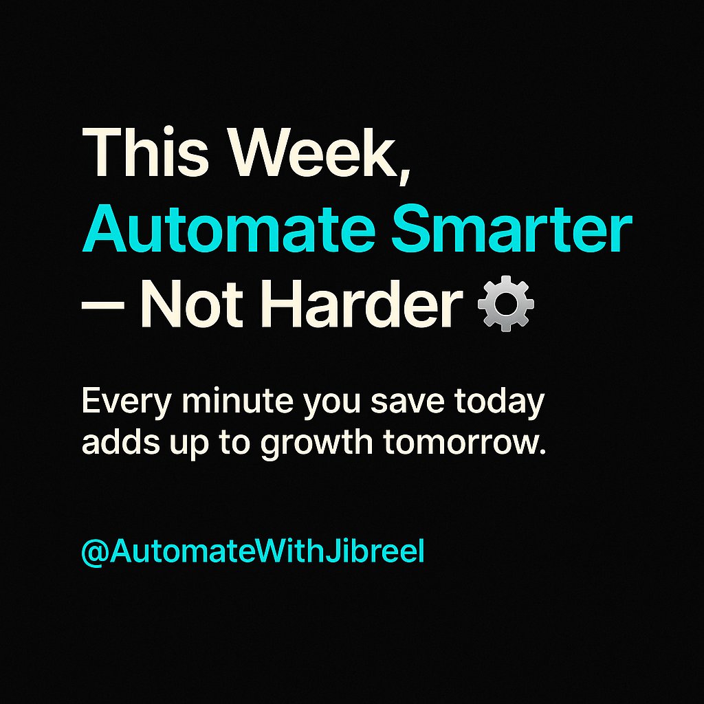 Automatewithjib's tweet image. New week. New systems. Same goal — work smarter ⚙️
If your #workflow still drains your #time, it’s not a workflow… it’s a bottleneck.
#Automate it, simplify it, scale it.
#Automation #NoCode #CRM #AutomateWithJibreel #n8n #hubspotplatform #upwork