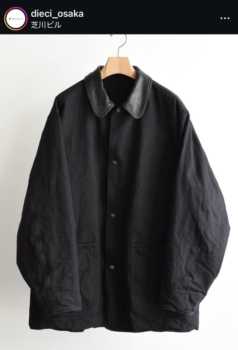 masa17kohmai's tweet image. 次回発売予定のcomoliヤバそう🔥
今期1番狙ってた襟レザーもく、くる⁉︎
#COMOLI