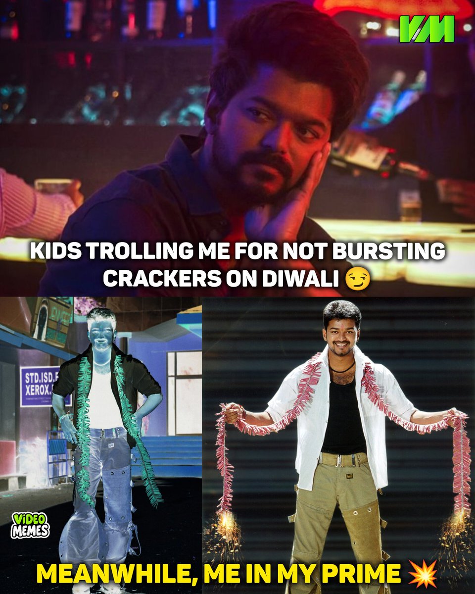 memeschennai's tweet photo. Me in my prime, bursting crackers like a boss! 💥
#PrimeEnergy #CrackerMode #Unstoppable #VibesOnFire #HypeMode #FullPower #DiwaliVibes #GameChanger https://t.co/aUYk2WdTkK