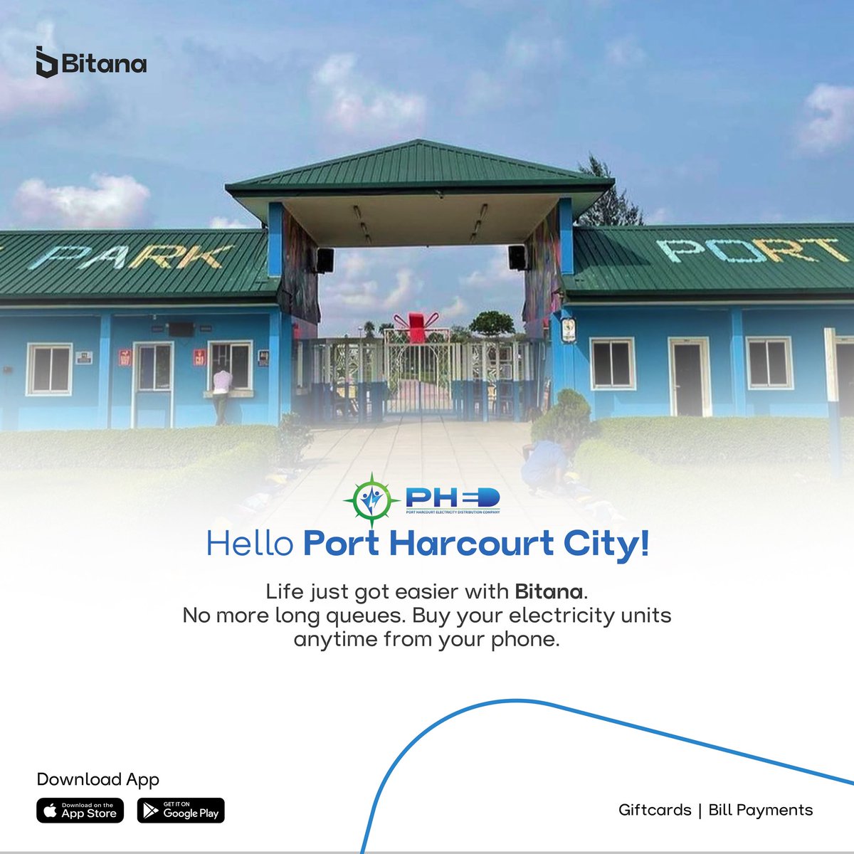 Bitana_official's tweet image. Hello Port Harcourt! 😃
We’re live in your city 💙
Need light? Get your electricity token instantly on Bitana, smooth, fast, and easy.
Download the app.