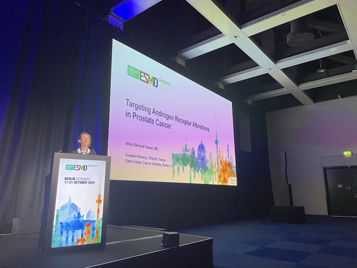 montypal's tweet image. Elegant talk from @alicebernardt at #ESMO25 highlighting novel AR directed therapies. PROTACS, N-terminal domain inh, etc all covered. We met via @AlbigesL @GustaveRoussy on the DFF332 trial for #kidneycancer - excited to hear that she is doing a fellowship at @DanaFarber with…