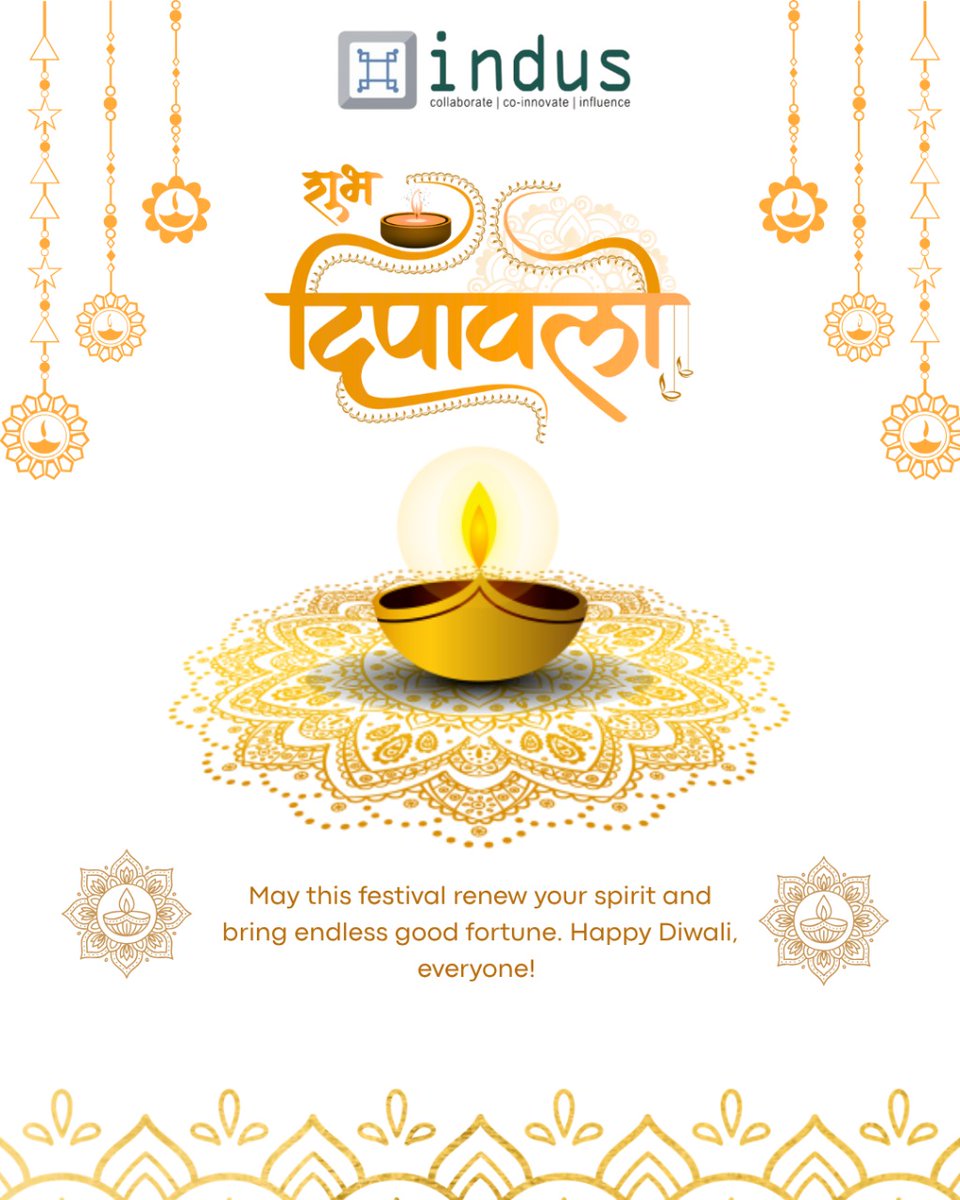 INDUS_Community's tweet photo. ✨ Wishing everyone a joyous & prosperous Shubh Deepawali! ✨
May the glow of diyas spark new ideas, hope & lasting success.
Let’s celebrate togetherness, positivity & new beginnings filled with happiness, growth & good fortune🪔🌼
#ShubhDeepawali #induscommunity https://t.co/5oJAtm7tZq