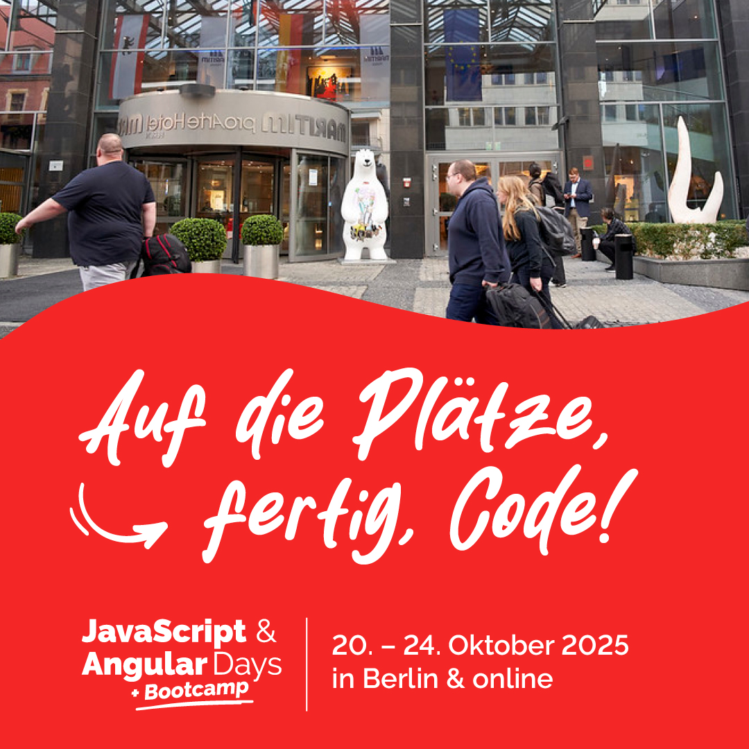 JS_Days's tweet image. Der Startschuss fällt 🥳: Die JavaScript & Angular Days haben soeben begonnen - los geht’s mit spannenden Workshops, Top-Trainer:innen & Networking! 💻