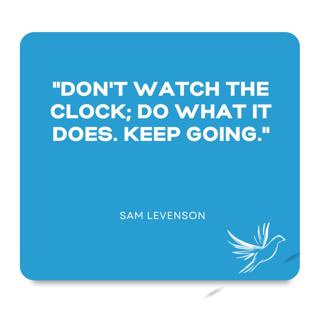 Swift_Start's tweet image. Stay focused on your journey and keep moving forward, regardless of the time. Progress is what matters. ⏰ #KeepGoing #SamLevenson #Persistence