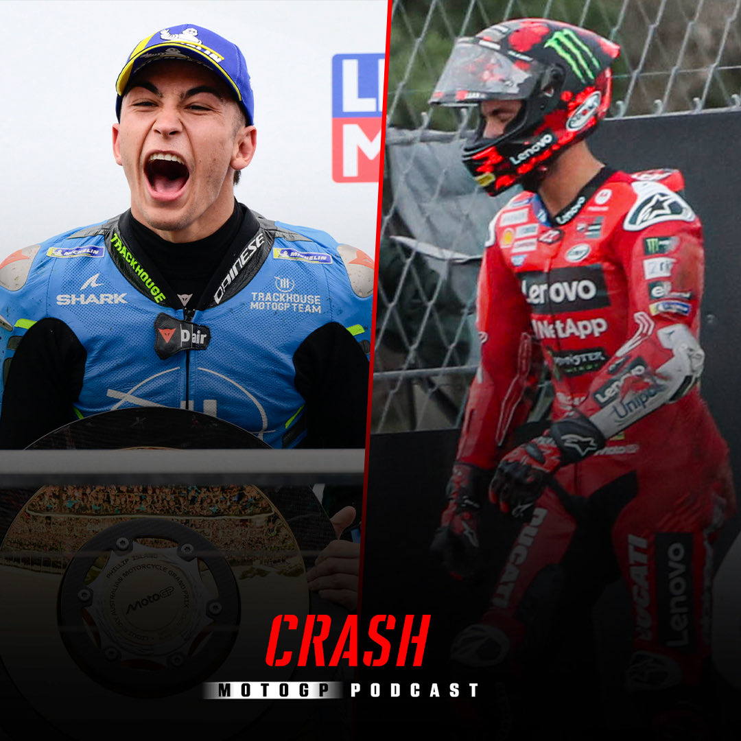 New Podcast 🎧 | We discuss the weekend’s events from Phillip Island 🇦🇺 Shock win for Fernandez, Aprilia’s impressive development + Ducati’s situation.

Listen on Apple Podcasts/Spotify or click the link 🔗 shows.acast.com/crash-motogp-p…

#MotoGP