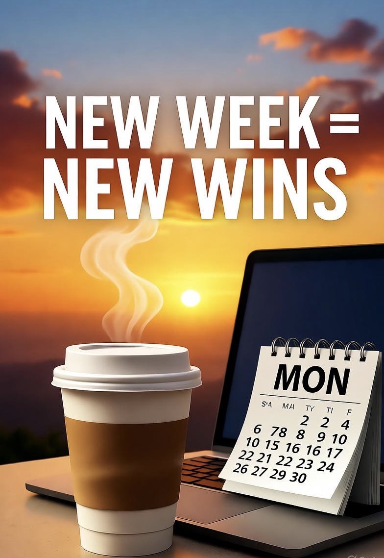 New week, NEW ENERGY! 🔥 Who’s ready to crush it? Let’s turn Monday blues into Monday moves! 💪✨ #MondayMotivation #NewWeekNewMe #MotivationMonday #WorkWeekVibes”