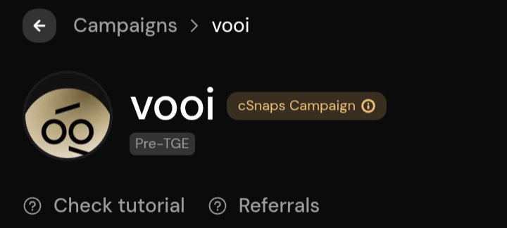 md_mahathir70's tweet photo. Okay, what's up with this @vooi_io project? 🤔 Seeing the cSnaps Campaign and that 'Pre-TGE' label. Looks like something to keep an eye on, but I'm going to have to check the tutorial first. Has anyone here gotten into this yet? Thoughts? https://t.co/1V8TTbj3iO