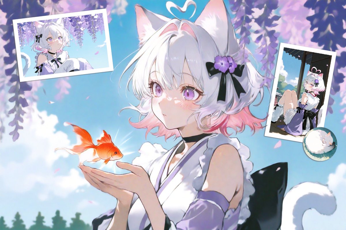 PixAI_Official's tweet image. PixAI 三周年記念祭 【#47都道府県擬人化コンテスト】  

ミオは栃木の精霊として姿を現す。
 彼女は古い神社、淡い藤の花、そして池を舞う金魚のように—— 花影と水面の光の間で、栃木の自然と静けさを紡いでいる。

#PixAI3rd