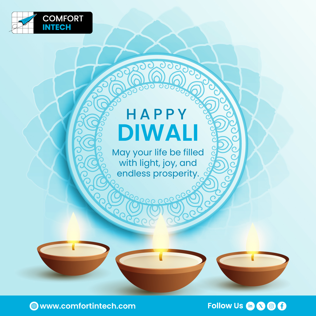 ComfortIntech's tweet photo. Happy Diwali! πͺβ¨
May your life be illuminated with light, filled with joy, and blessed with endless prosperity. π
Wishing you and your loved ones a sparkling celebration! π
#HappyDiwali #ComfortIntech #FestivalOfLights #JoyAndProsperity #DiwaliCelebration https://t.co/r9h7AUGYpP