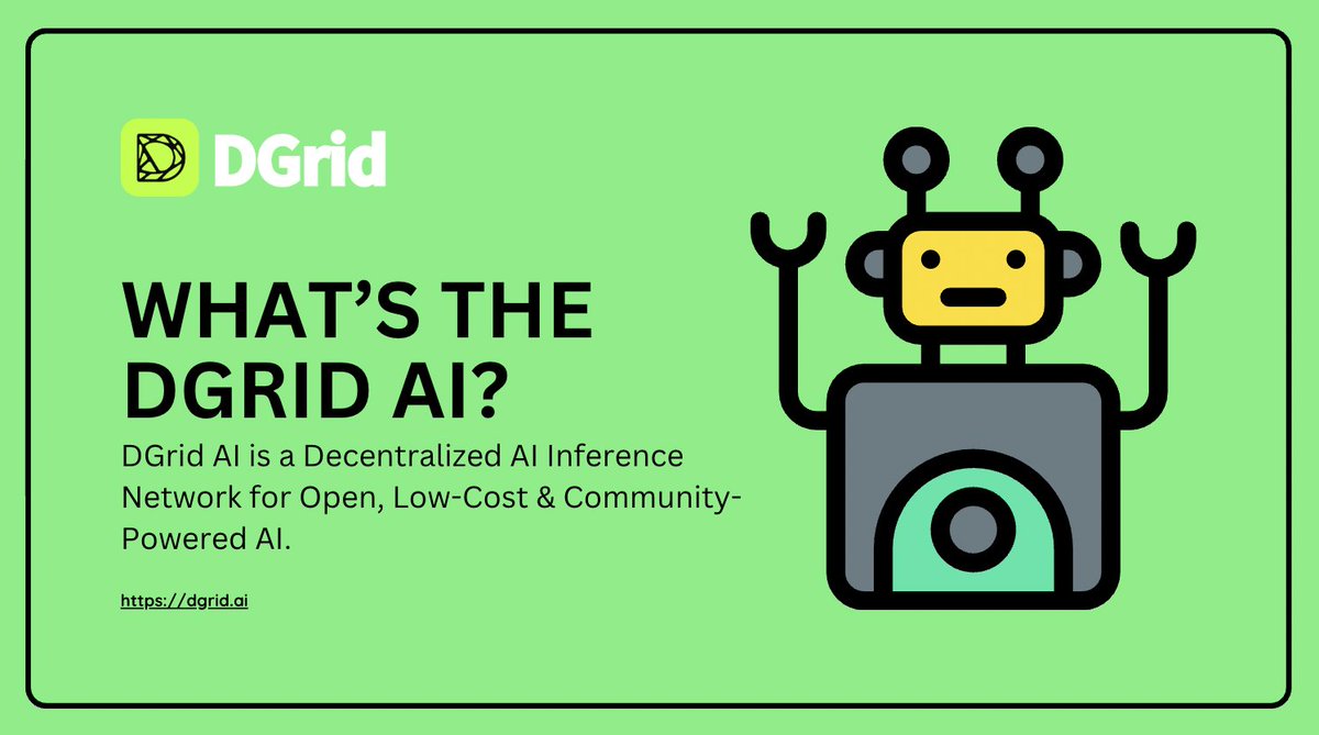 dgrid_ai's tweet image. ⚡️ The pillars of @dgrid_ai:

✅Decentralization
✅Accessibility
✅Trustless
✅Scalability

We&apos;re not just building a product, we&apos;re building a movement for open, fair, and powerful AI Inference Network for all.🌈

Stay tuned!
#Blockchain #DGridAI #Dgrid #Web3 #AI