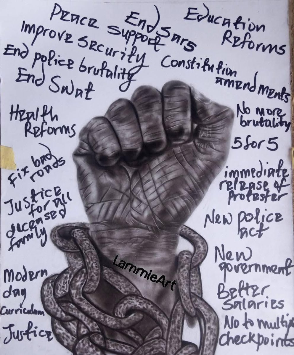 Lammie_Art01's tweet image. 20th of October, a day we will never forget!!! 💔💔💔

#LekkiMassacre