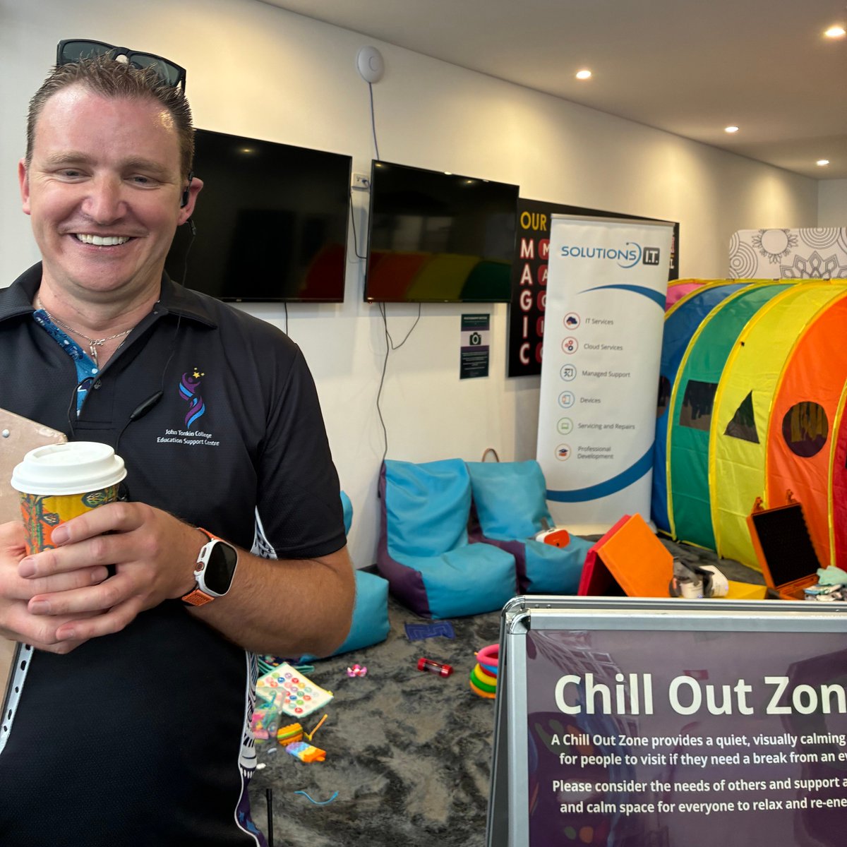 We were proud to sponsor the Chill Out Zone at the John Tonkin College ESC Disability Expo in Mandurah 🌿💙 Our ClassVR demo showed how sensory VR content can help calm and support students — a powerful tool for inclusion and wellbeing. #EdTech #Inclusion #ClassVR