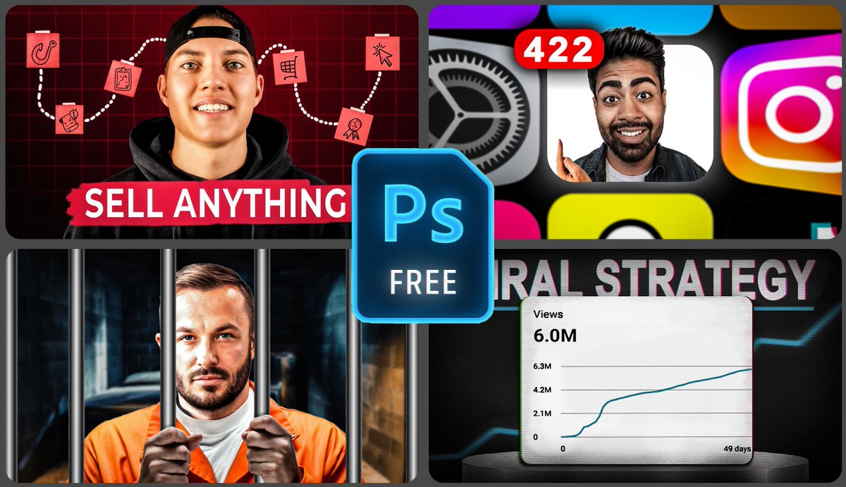 SinkoDesign's tweet image. 🎁300 Followers FREE Thumbnail PSD`s!

I will send the link to everyone who:
1⃣Retweet🔄
2⃣Follow🎯
3⃣Comment “PSD”

📬 Once you’re done, I’ll DM you the link.