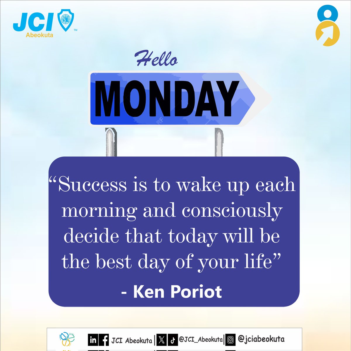 JCI_Abeokuta's tweet image. Here&apos;s another great opportunity to take a shot at being the successful person you dream of.

Happy Monday 😊

#mondaymotivation
#EngageElevateExcel
#JCIAbeokuta
#JCINigeria
#ELV8
#JCI