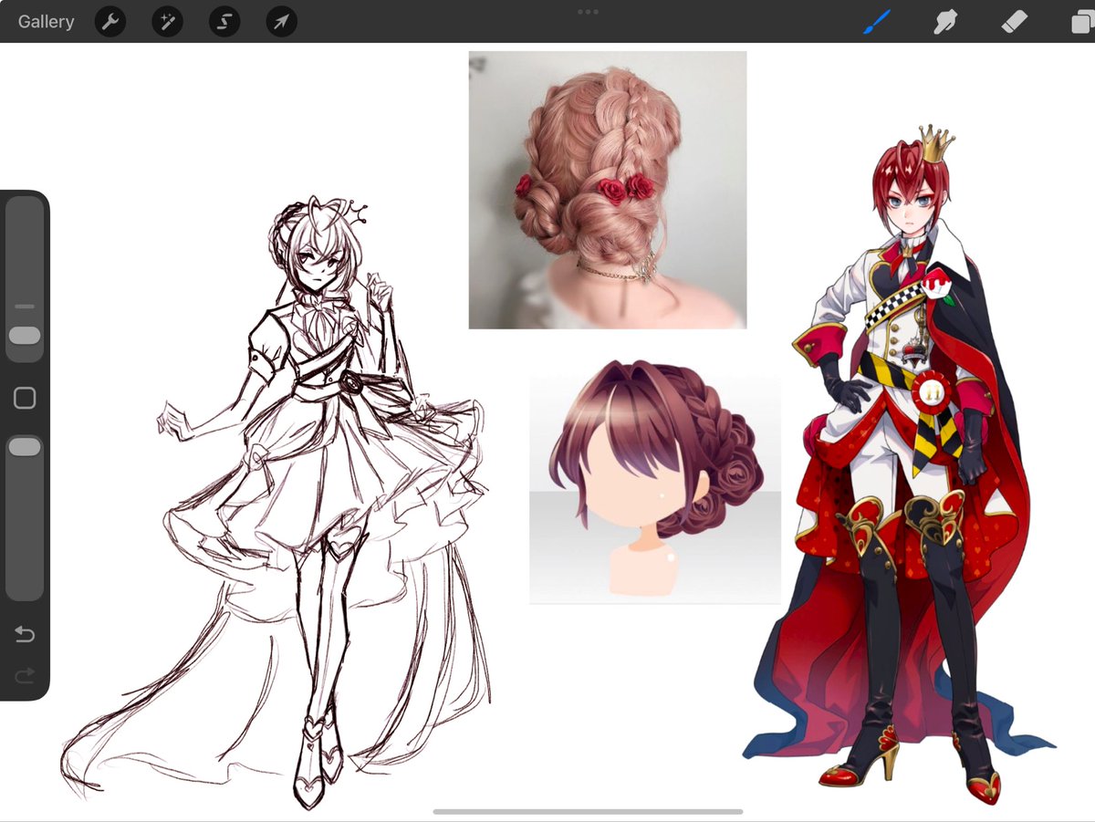 Since the twst anime is coming out I want to draw genderbends of the heartslabyul gang ❤️ (I love drawing women)