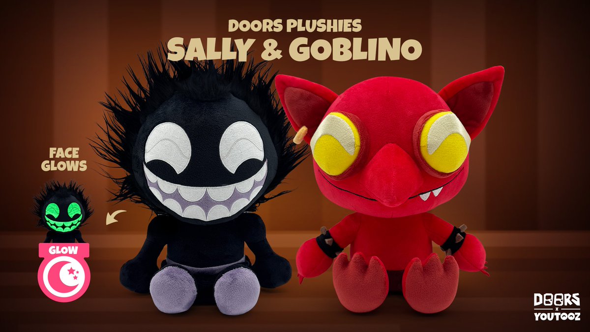DoorsRoblox's tweet image. #RobloxDoors @youtooz düd... we&apos;re amigos now!

Sally &amp;amp; El Goblino youtooz plushies drop on the 24th @ 3pm EST!