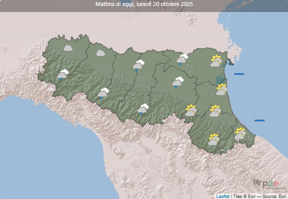 🌦️Le previsioni #meteo di oggi in #EmiliaRomagna: nuvoloso o molto nuvoloso con piogge sparse sui settori emiliani in intensificazione nel pomeriggio sulla dorsale appenninica. Dalla sera, i fenomeni si sposteranno verso la Romagna
🌡️max 13/19°C
Più info arpae.it/it/temi-ambien…