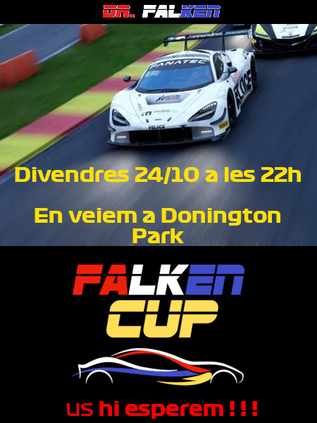 DrFalken1976's tweet photo. Aquesta setmana torna la FalkenCUP!!   

Us esperem a Donington Park..   

Ens podeu seguir per:  https://t.co/0k4Hdycta8 

+Info: https://t.co/TpJPyniJdu 

Us hi esperem!! https://t.co/AVPldOi5Uo