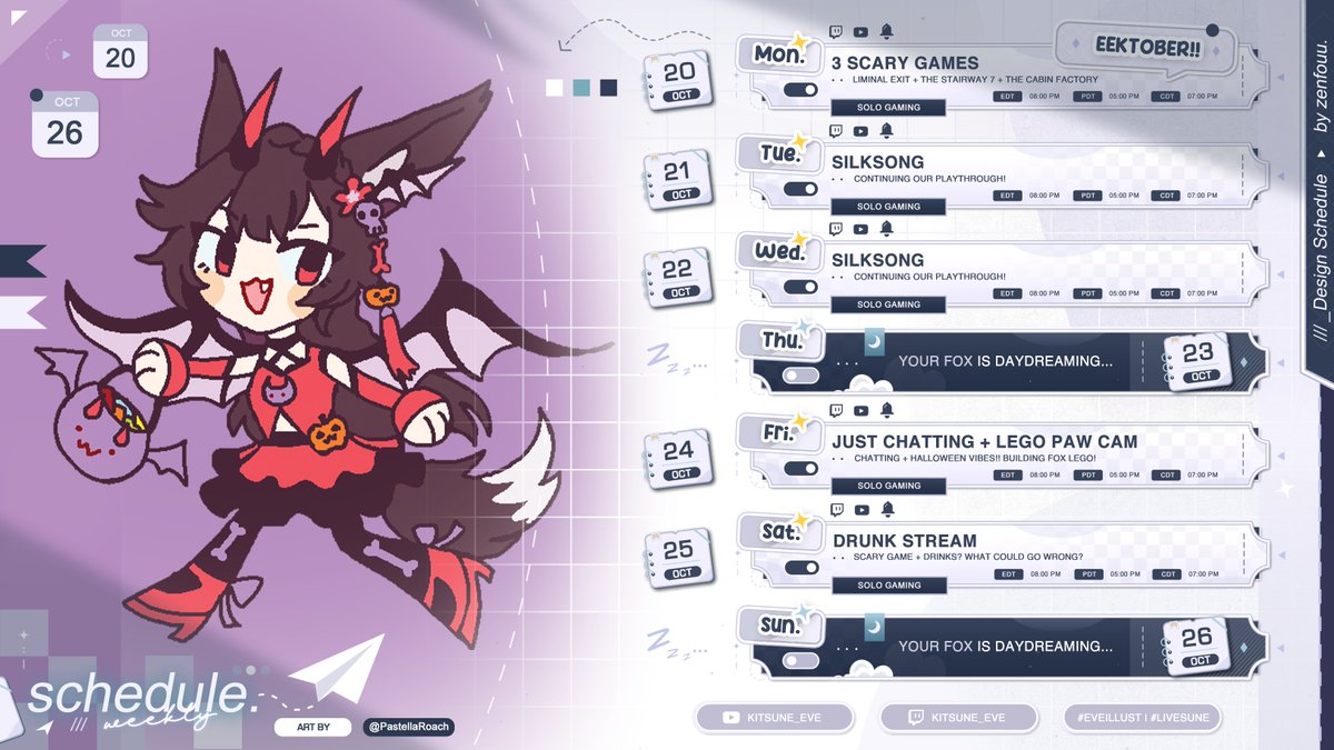 Kitsune_Eve's tweet photo. ✿ 𝗦𝗖𝗛𝗘𝗗𝗨𝗟𝗘 · 𝗢𝗖𝗧 𝟮𝟬𝗧𝗛 - 𝟮𝟲𝗧𝗛
𝘁𝘄𝗶𝘁𝗰𝗵 · https://t.co/x7oIO4Gk7p
𝘀𝗼𝗰𝗶𝗮𝗹𝘀 + 𝗰𝗿𝗲𝗱𝗶𝘁𝘀 ⸝⸝⁺˖ https://t.co/NIYIQ4c8eF https://t.co/EMagGKoWrs