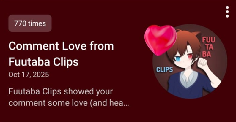 lonelyknight_23's tweet photo. @FuutabaClips 
Cemungut terus ya sis ngeclipnya 👏💪
Udah mencapai 770 kali lope 💖🫶
Arigato udah meng lope 👍✊
#Fuutaba https://t.co/EY3vTRGwLj