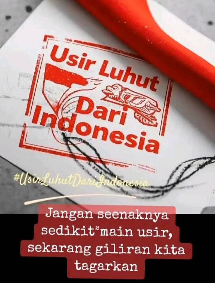 SrikandiMuslim2 (@srik4ndimuslim2) on Twitter photo <a href="/putrisakera/">PUTRI SAKERA</a> Lebih baik 1 orang Luhut yang diusir dari Indonesia daripada seorang luhut mengusir orang2 Indonesia.
#GanyangKoruptorBusuk
jangan seenaknya dikit2 main usir. sekarang giliran kita usir luhut
#GanyangKoruptorBusuk <a href="/putrisakera/">PUTRI SAKERA</a> Lebih baik 1 orang Luhut yang diusir dari Indonesia daripada seorang luhut mengusir orang2 Indonesia.
#GanyangKoruptorBusuk
jangan seenaknya dikit2 main usir. sekarang giliran kita usir luhut
#GanyangKoruptorBusuk