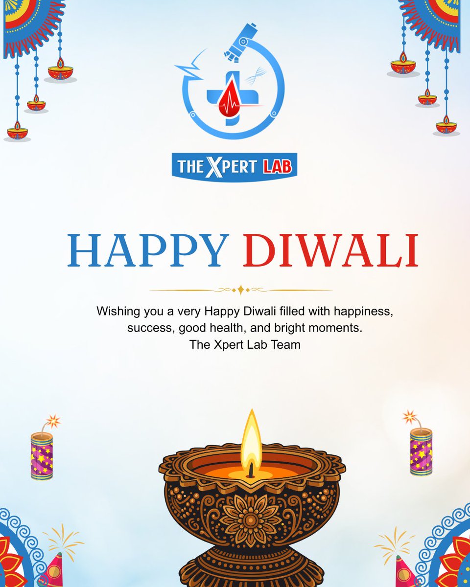 thexpertlab's tweet photo. ✨ Let’s celebrate the festival of lights with good health, happiness, and positivity!
Wishing everyone a bright and healthy Happy Diwali from The Xpert Lab💫🪔
#HappyDiwali #TheXpertLab #FestivalOfLights #Diwali2025 #StayHealthyStayHappy #DiwaliCelebration  #PathologyLab #Noida https://t.co/HCJN7QOjL1