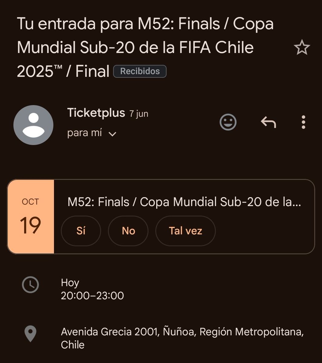 Yo la compré con cuatro meses de anticipación. Qué iba a saber que Argentina iba a jugar la final 🤷🏻