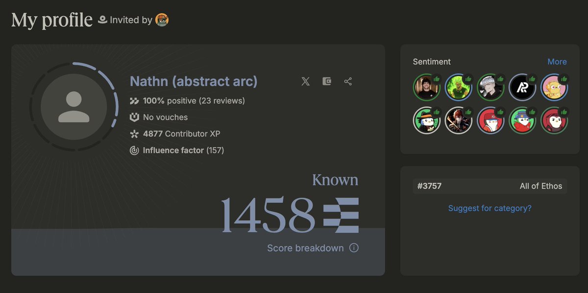 It's been a while since I've done some reviews on <a href="/ethos_network/">Ethos</a> 

Since <a href="/AbstractChain/">Abstract</a> looks to be integrating Ethos 

Going to be doing some reviews for some Abstract chads over the next day or so

Drop a comment below for a review ⤵️
